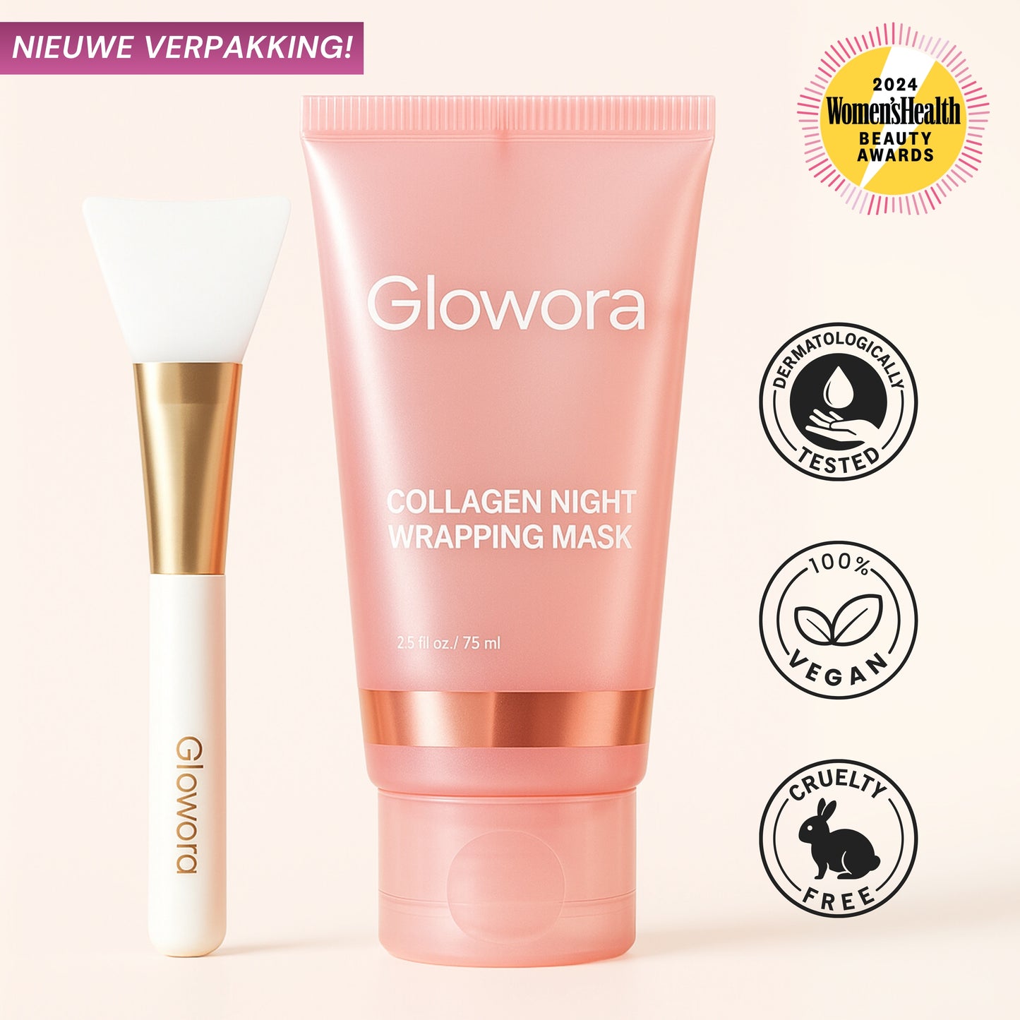 Koreaans Bio-Collageen Masker + Kwast