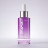 Paars Bakuchiol Peptide Serum druppelflesje met pipet op lichte achtergrond