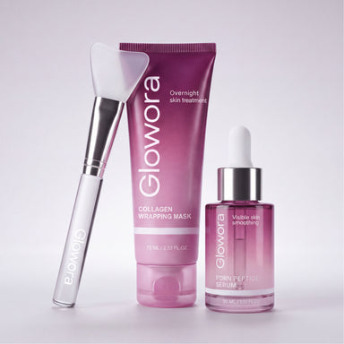 Lift & Firm Set met Collageen Wrapping Masker, PDRN Peptide Serum en applicatiekwast